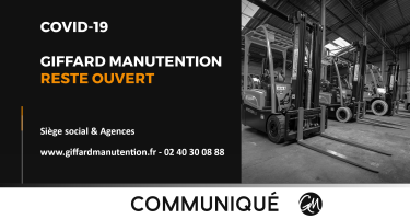 Giffard Manutention toujours présent en cette période de confinement